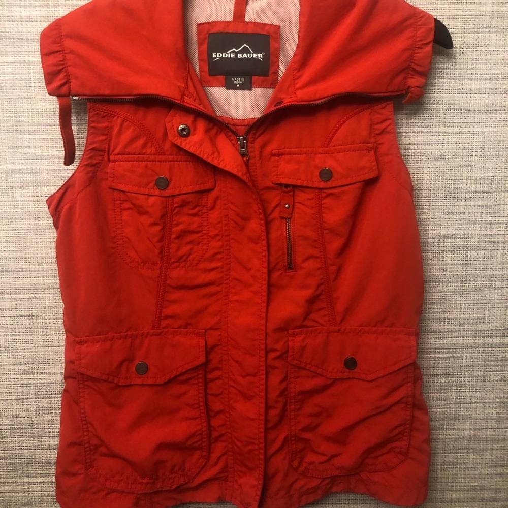 Eddie Bauer Women Travex Vest Full Zip Lightweight